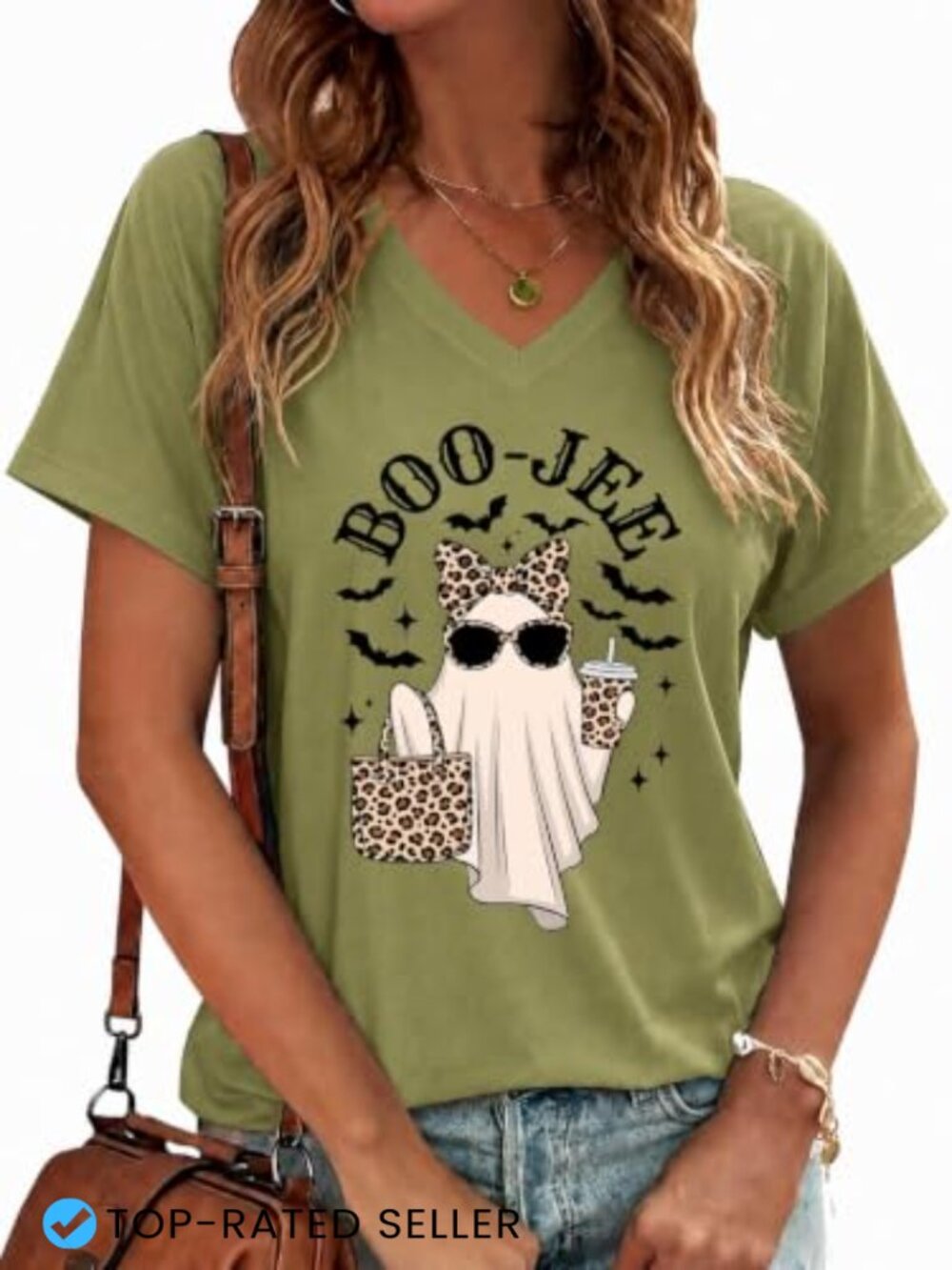 Ghost Tshirt Halloween Tee Cotton Top